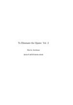 To Eliminate the Opiate: Vol. 2 by Marvin Antelman