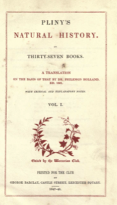 Pliny's Natural History In Thirty-Seven Books, Vol I - Holland, Philemon